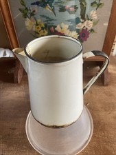 Vintage Enamel White Rusty