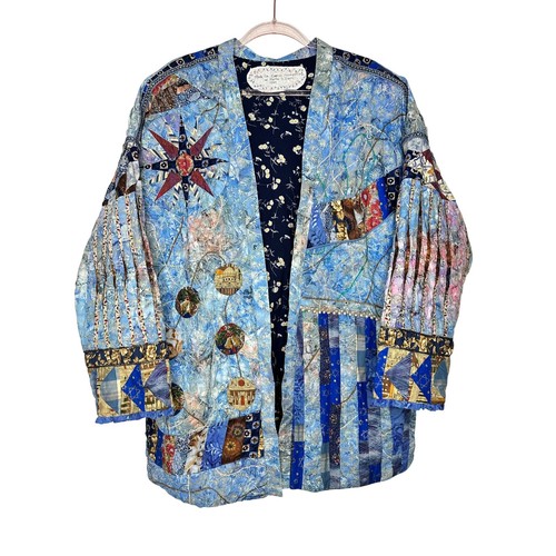 Vtg handmade quilted patchwork - handmade,