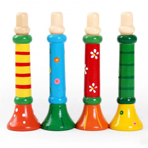 Montessori wooden trumpet toy - trumpet,
