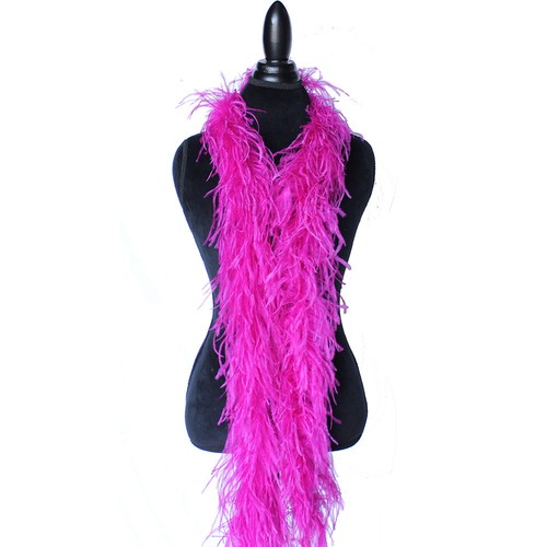 Berry 2ply ostrich feather boa - ostrich,
