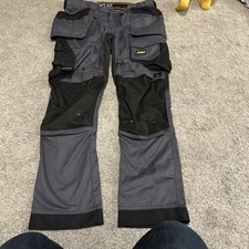 Snickers Work Trousers 6241 Grey Black Size 52 Allroundwork Stretch W36 L32