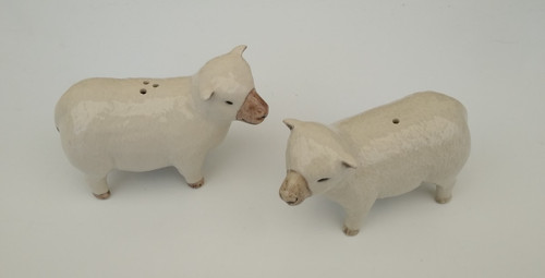 Quail pottery sheep cruet - pottery,