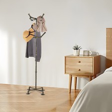 Metal Coat Rack Jacket Stand Tree Freestanding Bag Clothes Rail Umbrella Holder