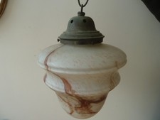 ANTIQUE CEILING LIGHT  MARBLED