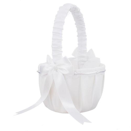 Flower girl basket white - –,