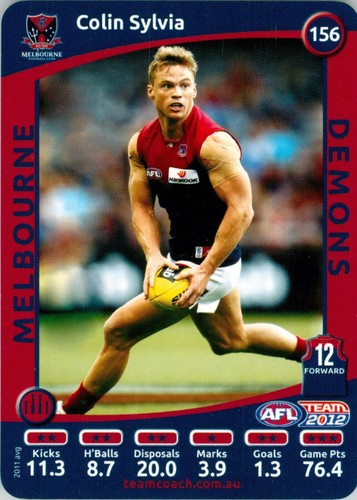 2012 melbourne demons afl - melbourne, card