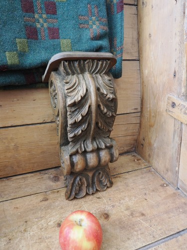 Vintage antique carved oak - carved,