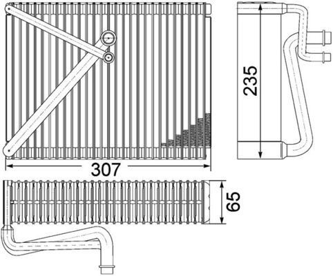 Mahle ae87000p evaporator - ae87000p,