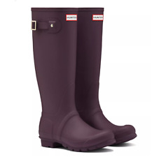 HUNTER WELLINGTON BOOTS PURPLE URCHIN Original Tall Rubber Sizes 4 5 6 7 8