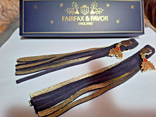 BNIB Fairfax & Favor Navy & Gold Holly Charm Christmas 2024 Tassels 100% Genuine