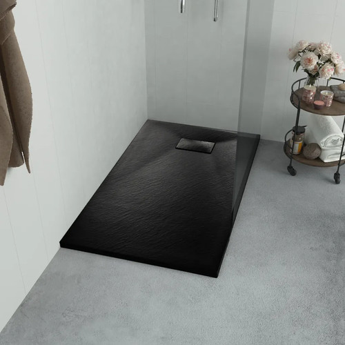 Vidaxl black smc shower - black,