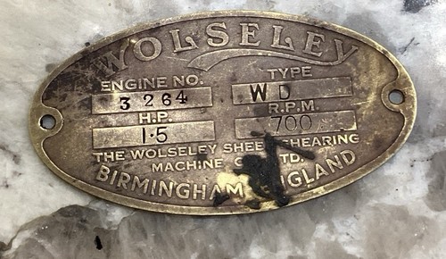 Wolseley stationery engine - wolseley, wd