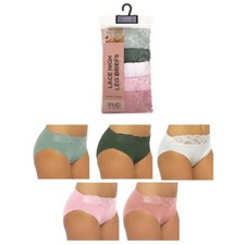 Ladies 5 pack High Leg Briefs