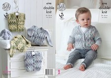 King Cole Baby DK Knitting Pattern - 4798 Baby Cardigans & Waistcoats