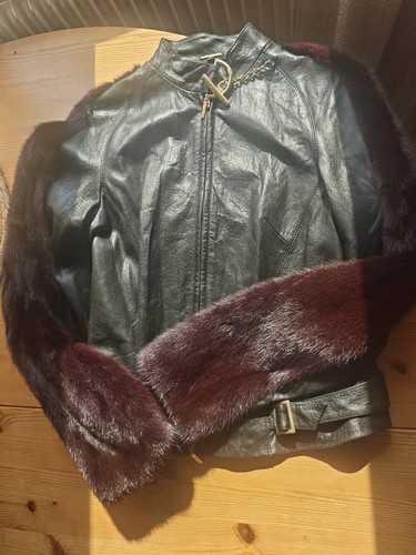 Roberto cavalli leather jacket - leather,