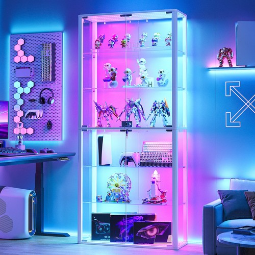 Tier glass display - 6-tier, cabinet