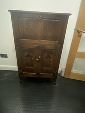 Webber (old charm) oak drinks cocktail cupboard