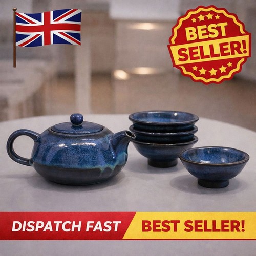 Japanese ceramic tea set blue - tea,