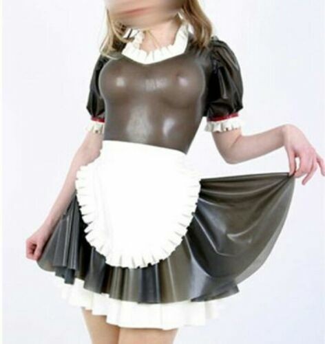 Latex maid costume dress - costume,