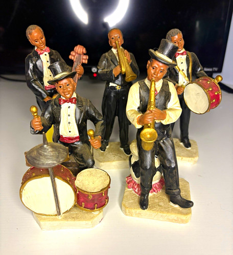Hand painted resin jazz - painted, band