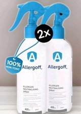 Allergoff Allergen 100% Non Toxic Neutralising Dust Mite Pollen Spray 2 x 400ml