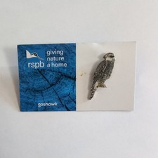 Goshawk Standing RSPB Bird Pin