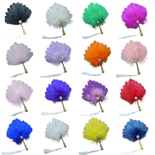 Large 30cm stage feather fan - large,