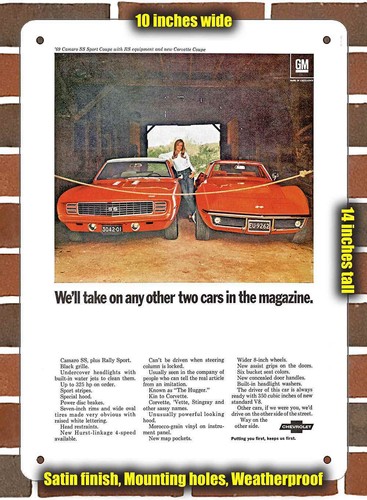 Metal sign 1969 - -, camaro