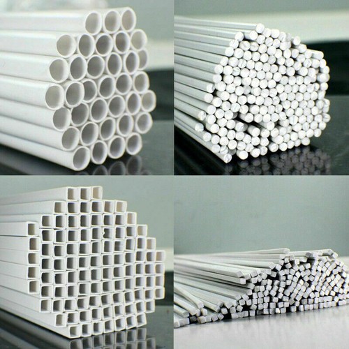 250mm white abs - white, styrene