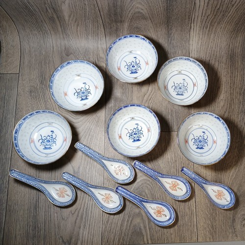 Set chinese porcelain soup - 6,