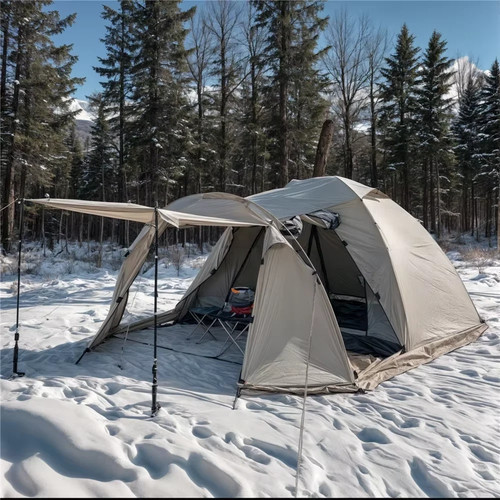 Fireproof person winter - winter, tent