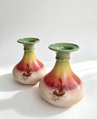 Shelley pair art deco sunset - pair,