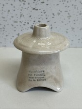 Nutbrown Pie Funnel Cream Ceramic PotteryBaking Bird Vent Unusual Shape -Grazing