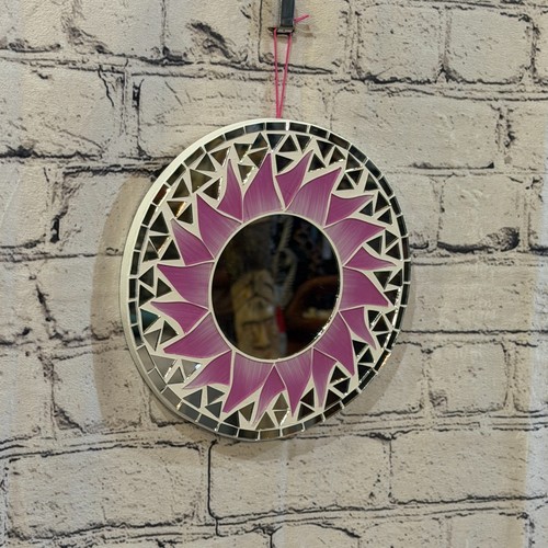 Pink sun flame mosaic - sun,