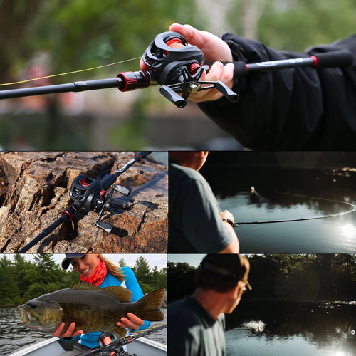 Fishing rod reel combo - fishing, red
