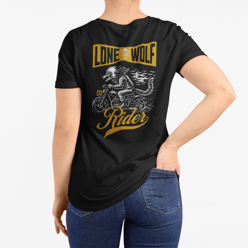 Lone wolf rider - wolf, graphic