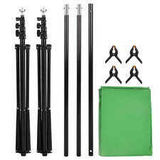 Green Screen Backdrop Stand Kit Photography Background for Photo Video Studio