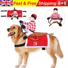 Christmas Pet Dog Cat Show Jockey Saddle Costume Puppy Party Costume Clothes