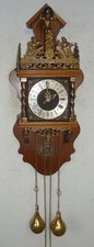 Dutch Zaanse Clock, 63 cm, Warmink, Internal Pendulum, strikes on gong bars.