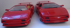 Burago - 2x Red Lamborghini