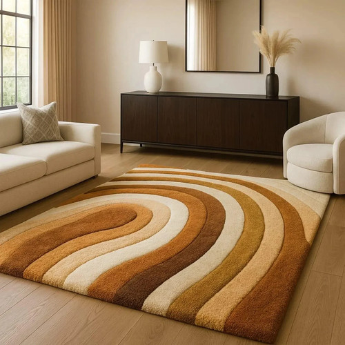 Retro wave area rug modern - area,