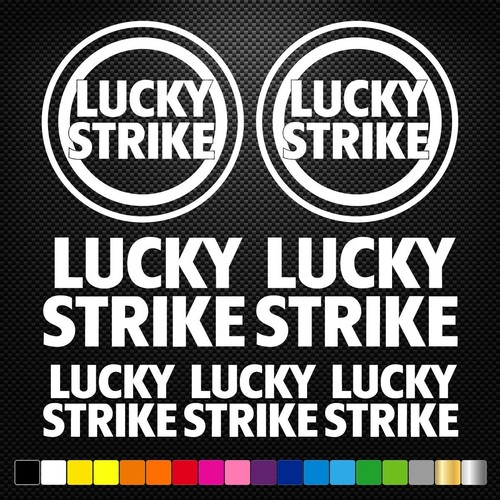 Lucky strike vinyl stickers - 7x,