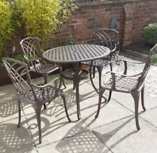 Vintage Garden Dining Set Outdoor Patio Breakfast Furniture Table And 4 Chairs