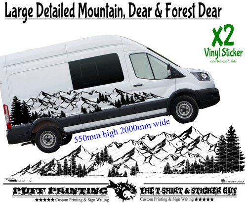Mountains truck vinyl stickers - mountains,