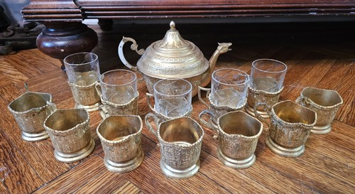 Vtg handmade gilded brass - handmade,