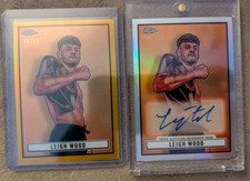 Topps Chrome Boxing 1951 Ringside Autograph Bundle Leigh Wood /50 & /150 🔥