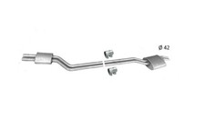 Center exhaust silencer for