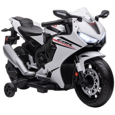 HOMCOM Honda Licensed 6V Kids Electric Motorbike Ride On Car for 3-5 Years White