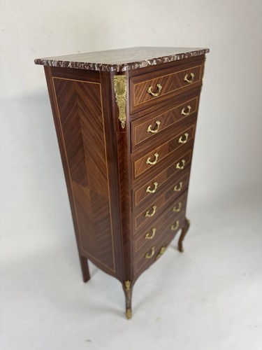 French marble top tallboy - marble,