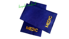 MEDIC  Blue epaulettes ambulance medic officer epaulette sliders (PAIR) NEW